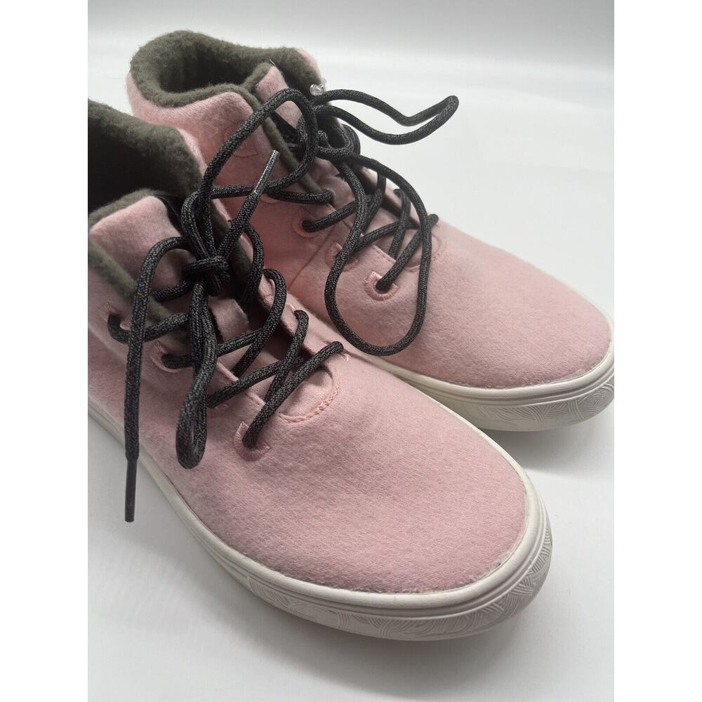 YY Nation Alto Wool High Top Rose Quartz Pink Lace Up Sneakers Women’s 6.5 - Picture 3 of 9